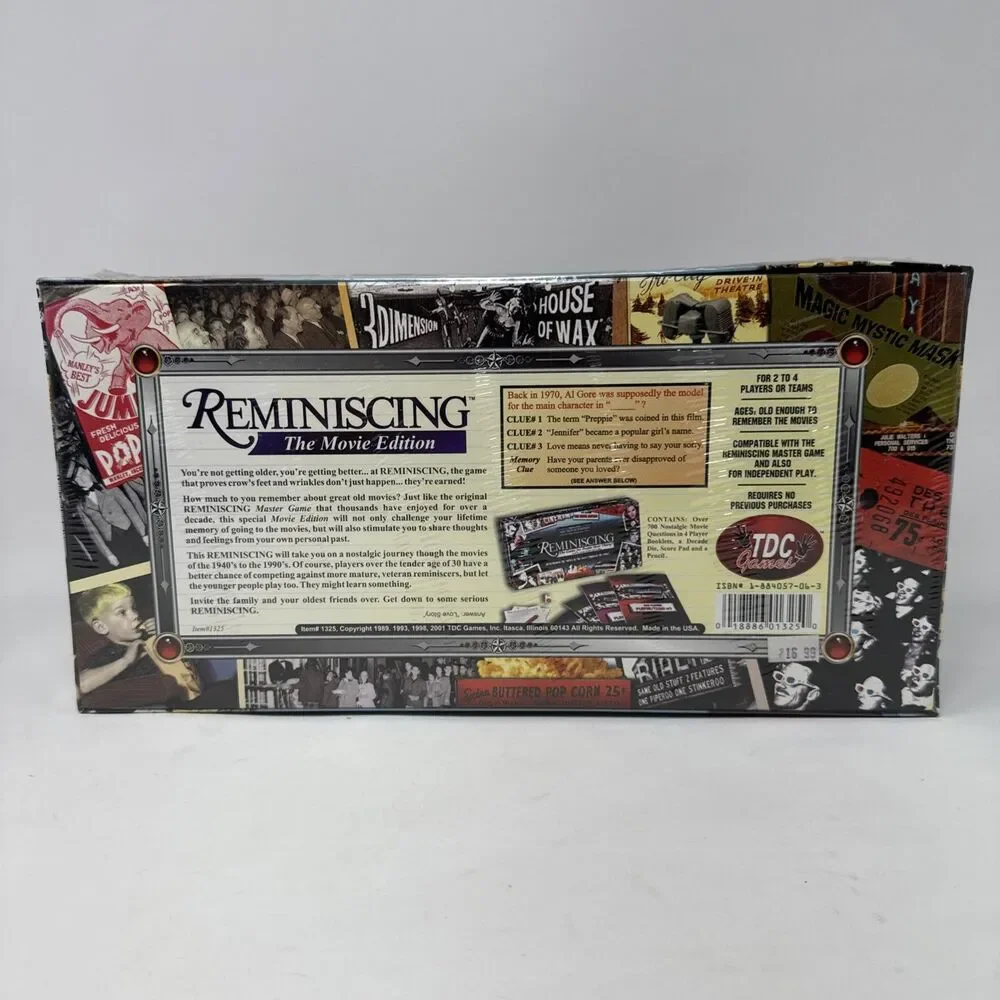 Reminiscing Movie Edition Game Sealed Collectors Vintage Unopened